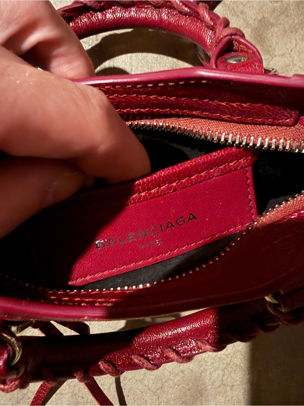 Balenciaga Le City Bag Nano in Deep Burgundy - Picture 8 of 11